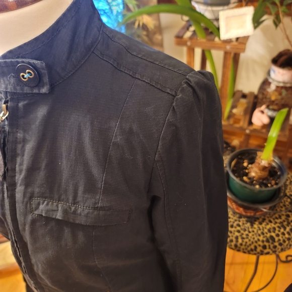 Vans Womens Athletic Utility Jacket with Button Neck Closure - Picture 7 of 12